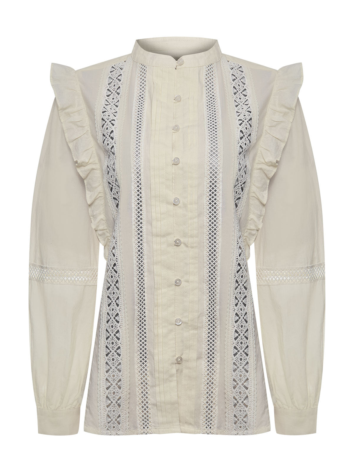 Blusa Algodón Orgánico Mujer Hibiscus Blanco Rockford