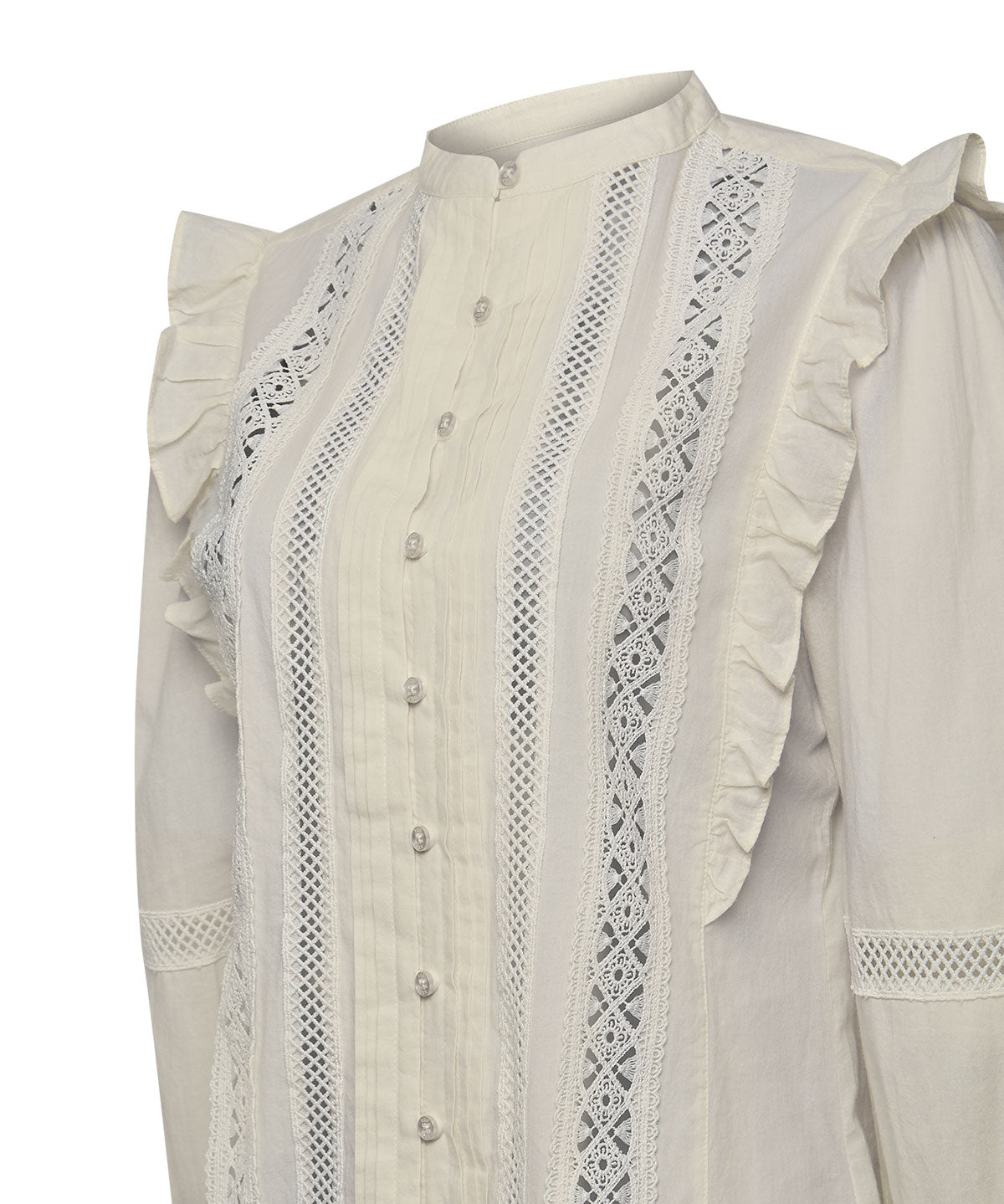 Blusa Algodón Orgánico Mujer Hibiscus Blanco Rockford