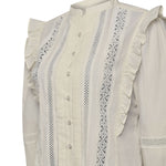 Blusa Algodón Orgánico Mujer Hibiscus Blanco Rockford