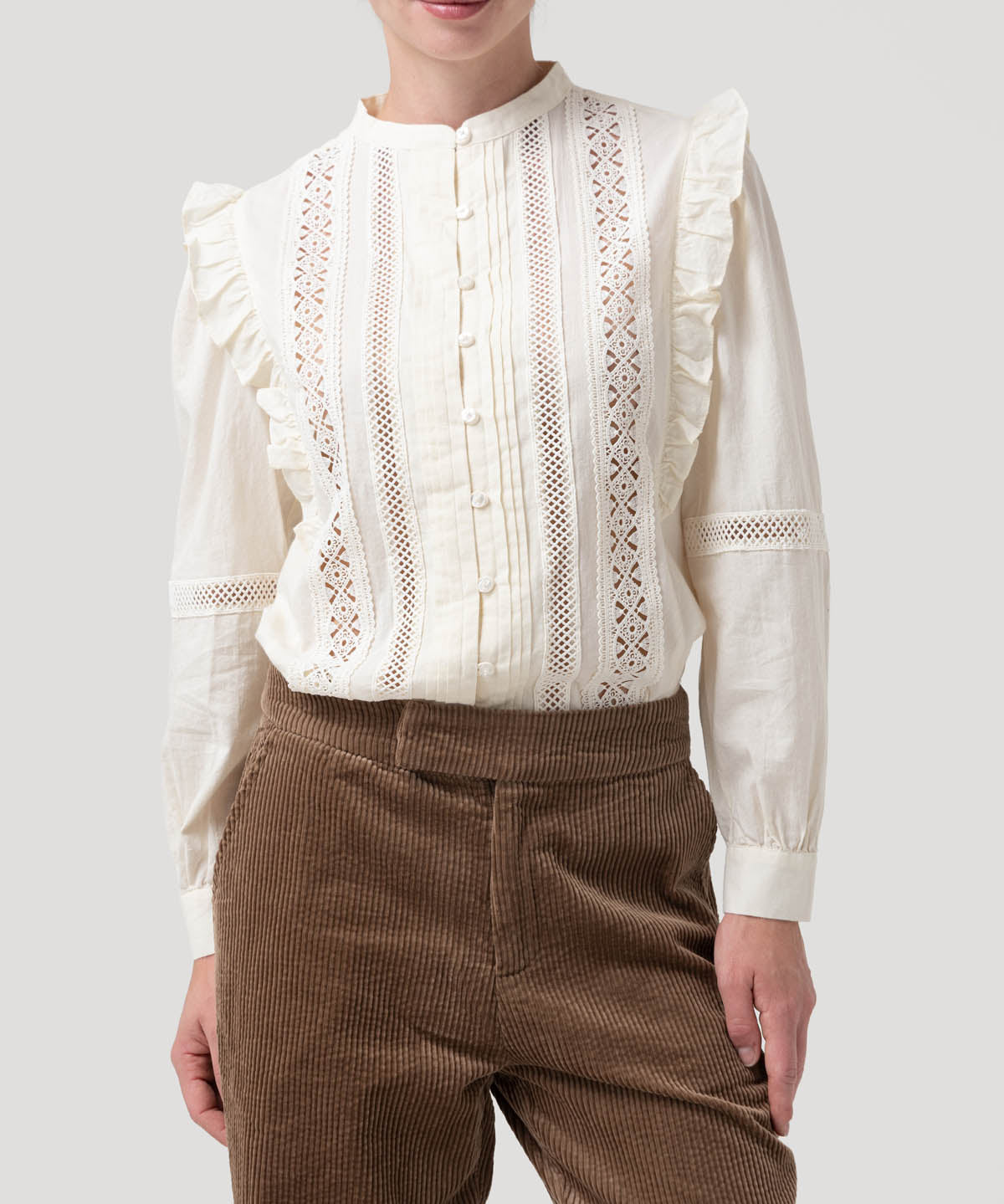 Blusa Algodón Orgánico Mujer Hibiscus Blanco Rockford
