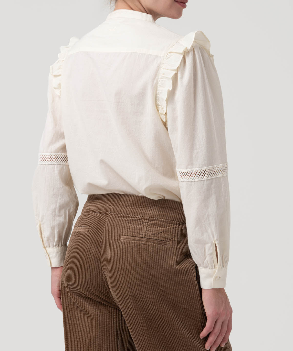 Blusa Algodón Orgánico Mujer Hibiscus Blanco Rockford