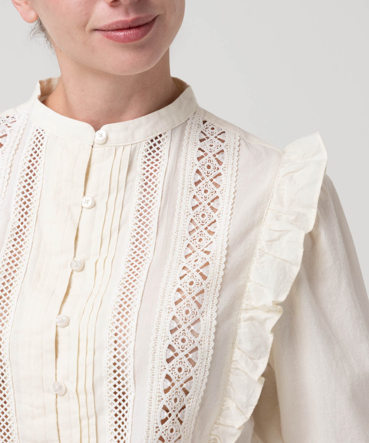 Blusa Algodón Orgánico Mujer Hibiscus Blanco Rockford