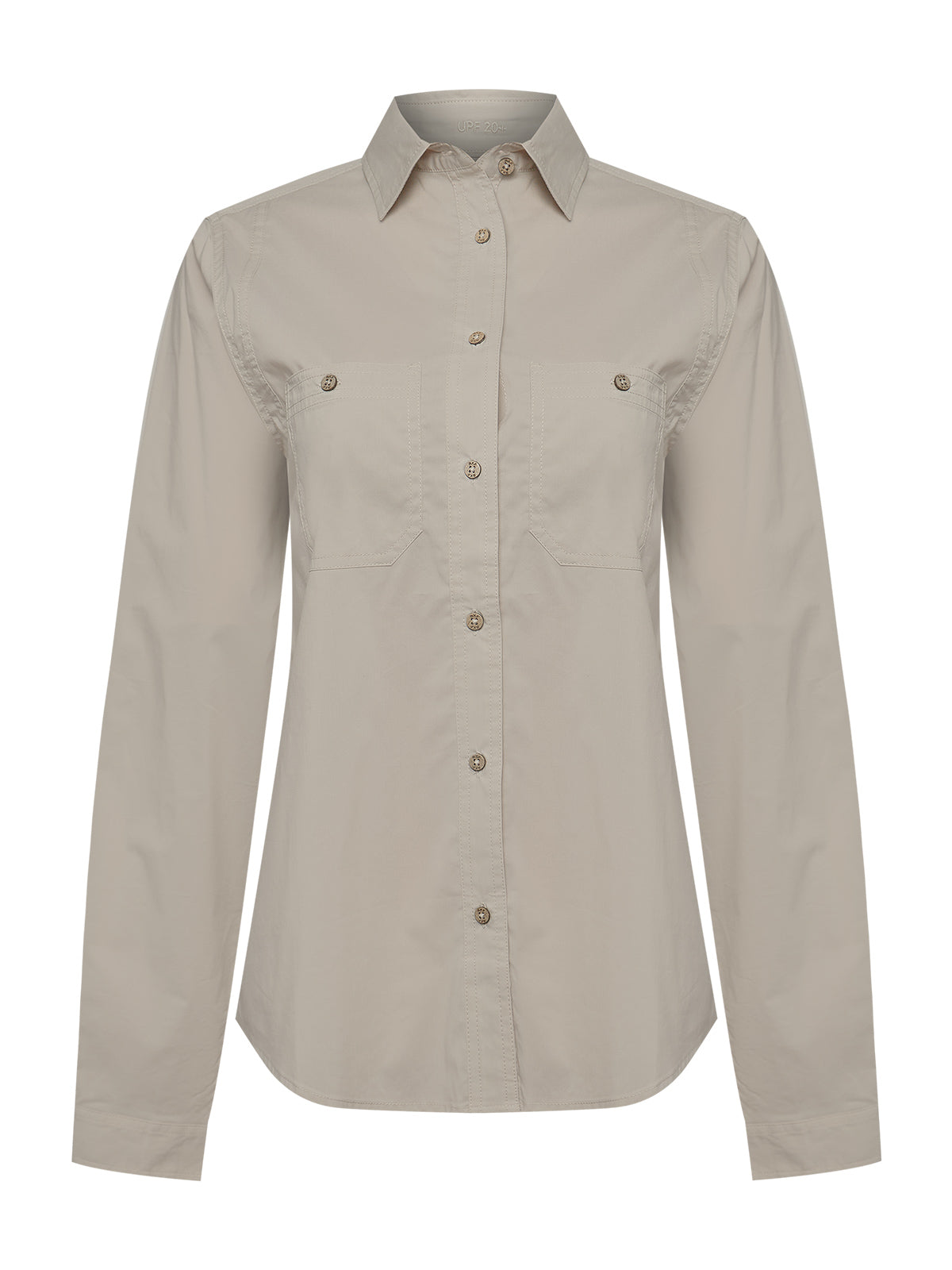Blusa Algodón Orgánico Mujer Coop Beige Rockford