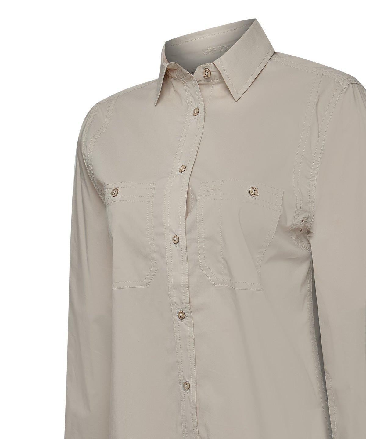 Blusa Algodón Orgánico Mujer Coop Beige Rockford