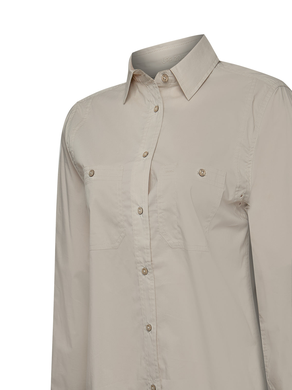 Blusa Algodón Orgánico Mujer Coop Beige Rockford
