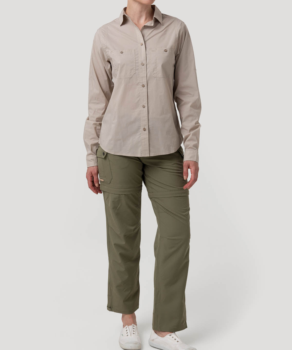Blusa Algodón Orgánico Mujer Coop Beige Rockford