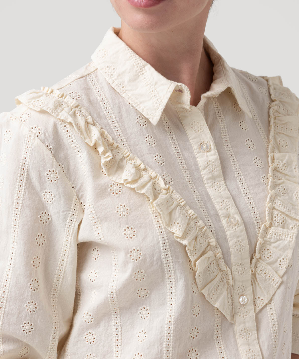 Blusa Algodón Orgánico Mujer Margat Blanco Rockford