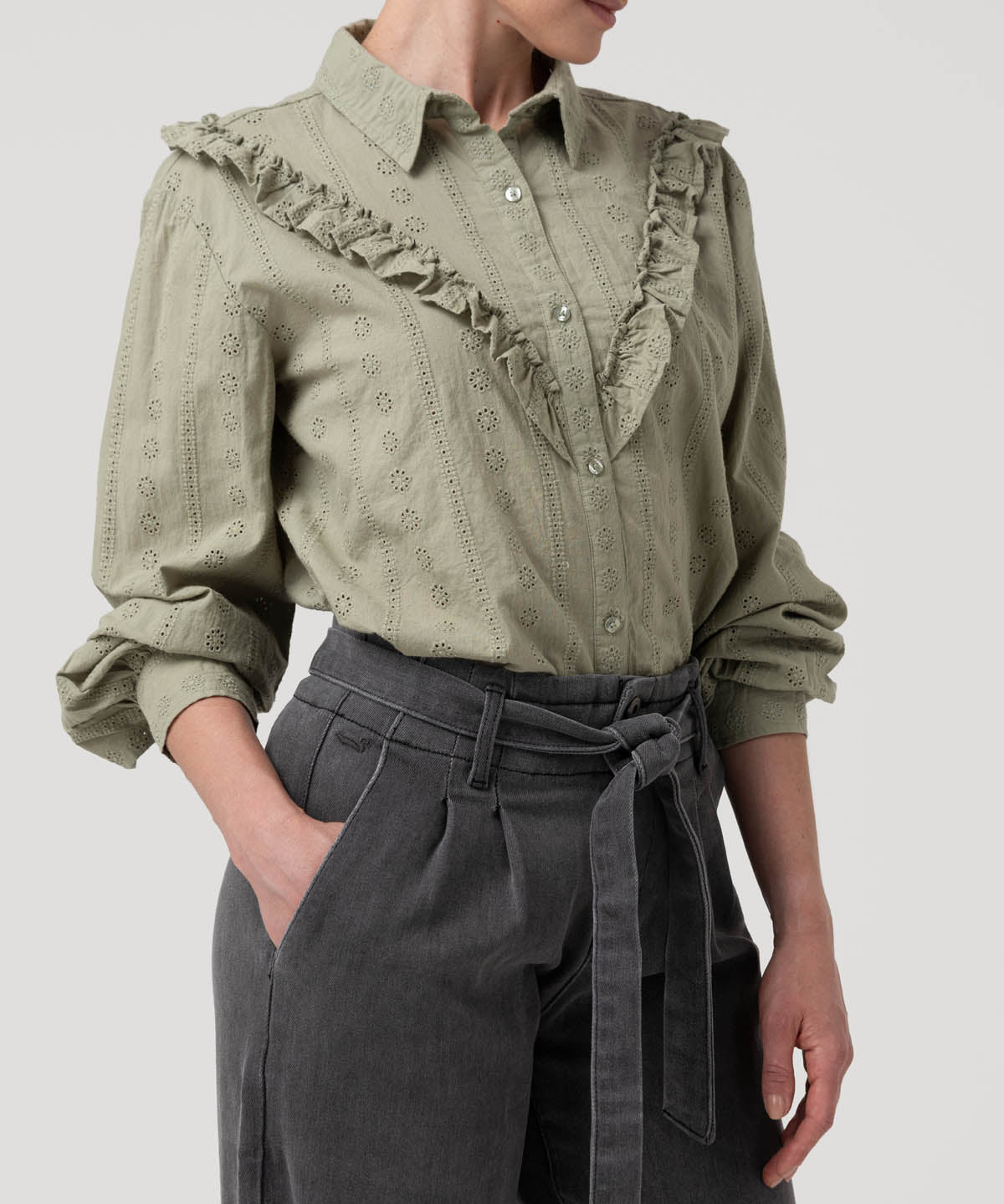 Blusa Algodón Orgánico Mujer Margat Verde Rockford