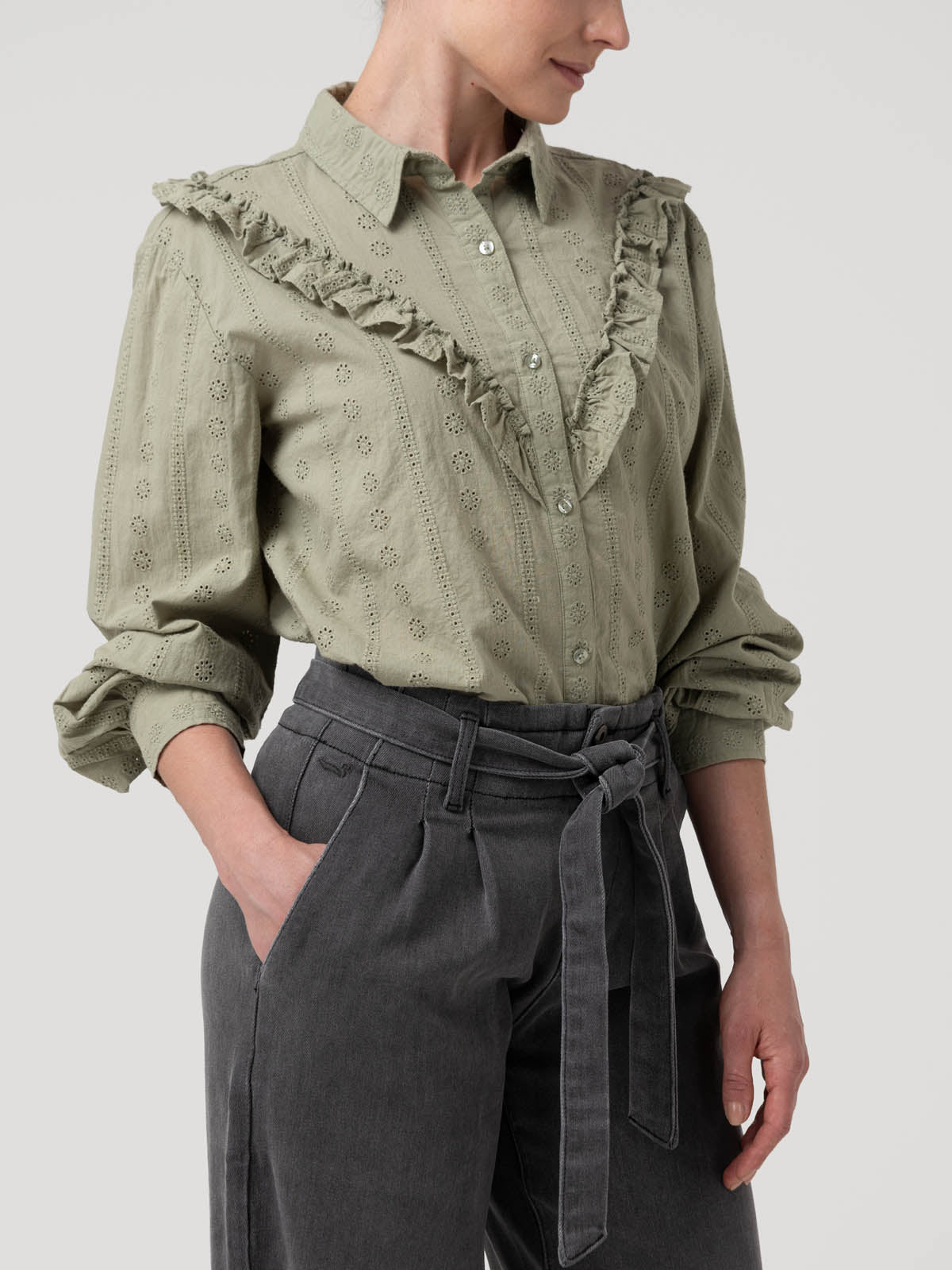 Blusa Algodón Orgánico Mujer Margat Verde Rockford
