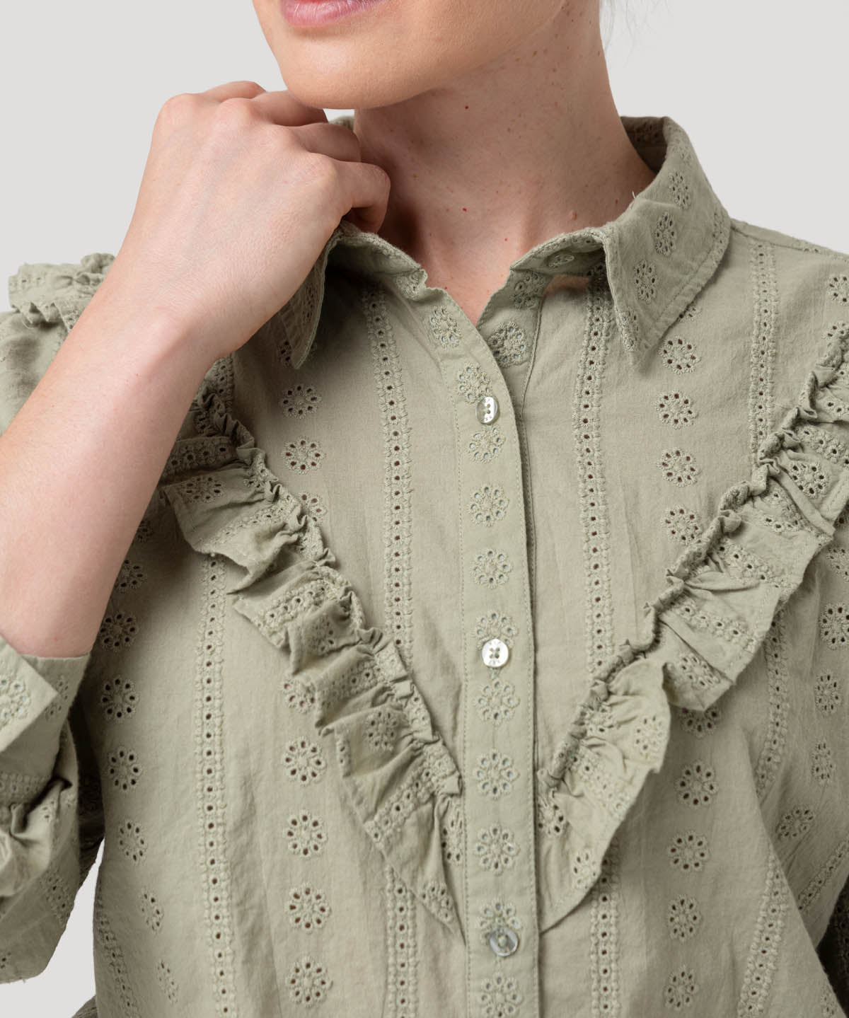 Blusa Algodón Orgánico Mujer Margat Verde Rockford