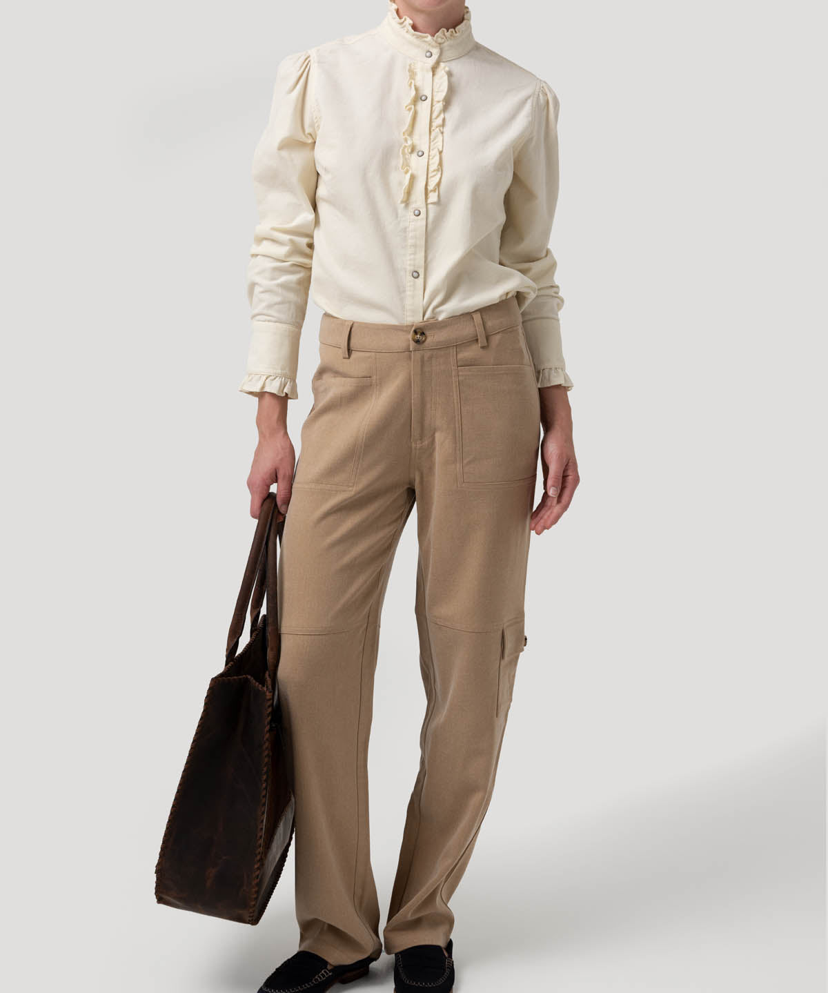 Pantalón Poliéster Reciclado Mujer Noa Beige Rockford