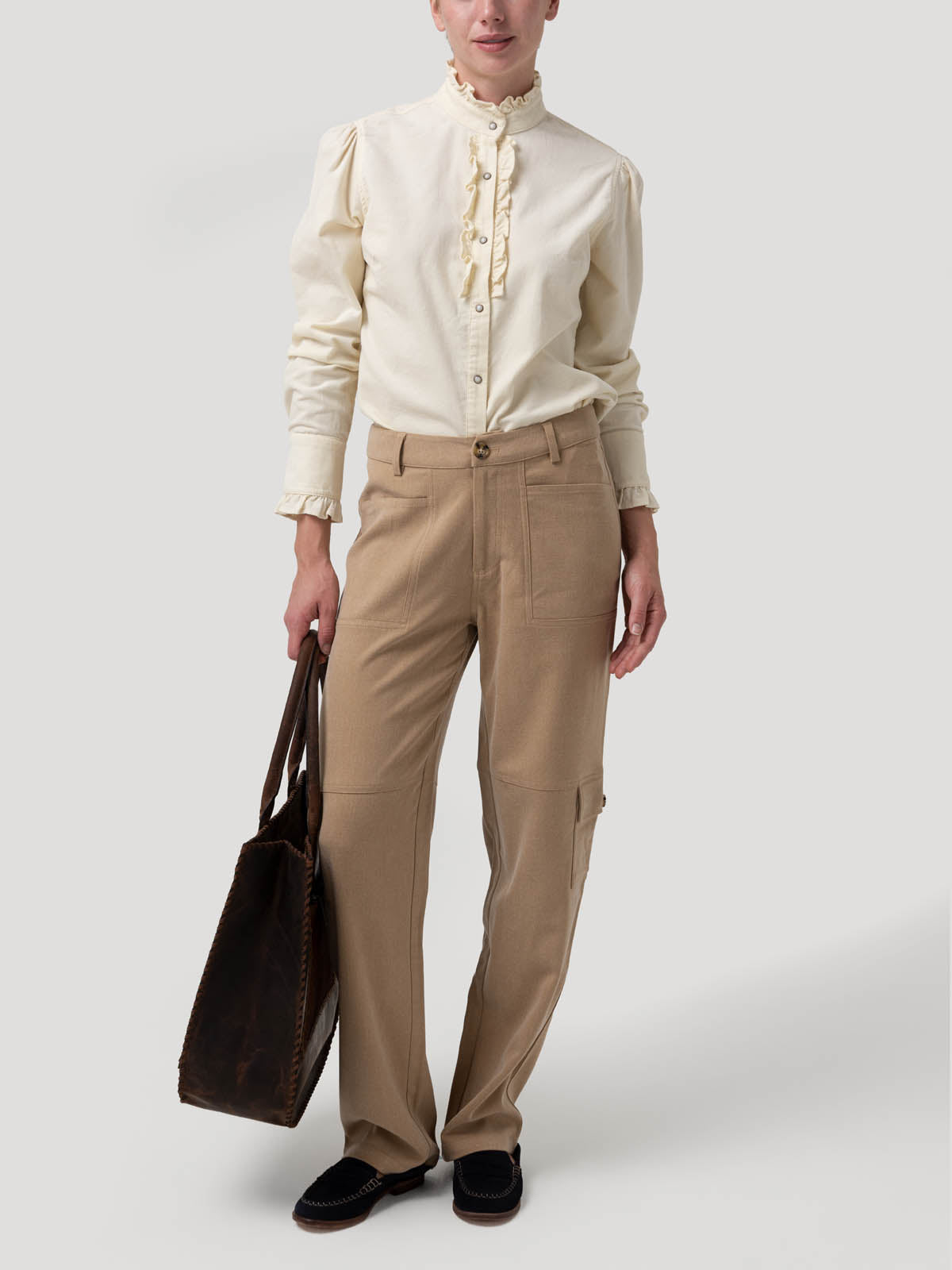Pantalón Poliéster Reciclado Mujer Noa Beige Rockford