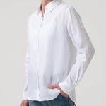 Blusa Lino Orgánico Mujer Lirio Blanco Rockford