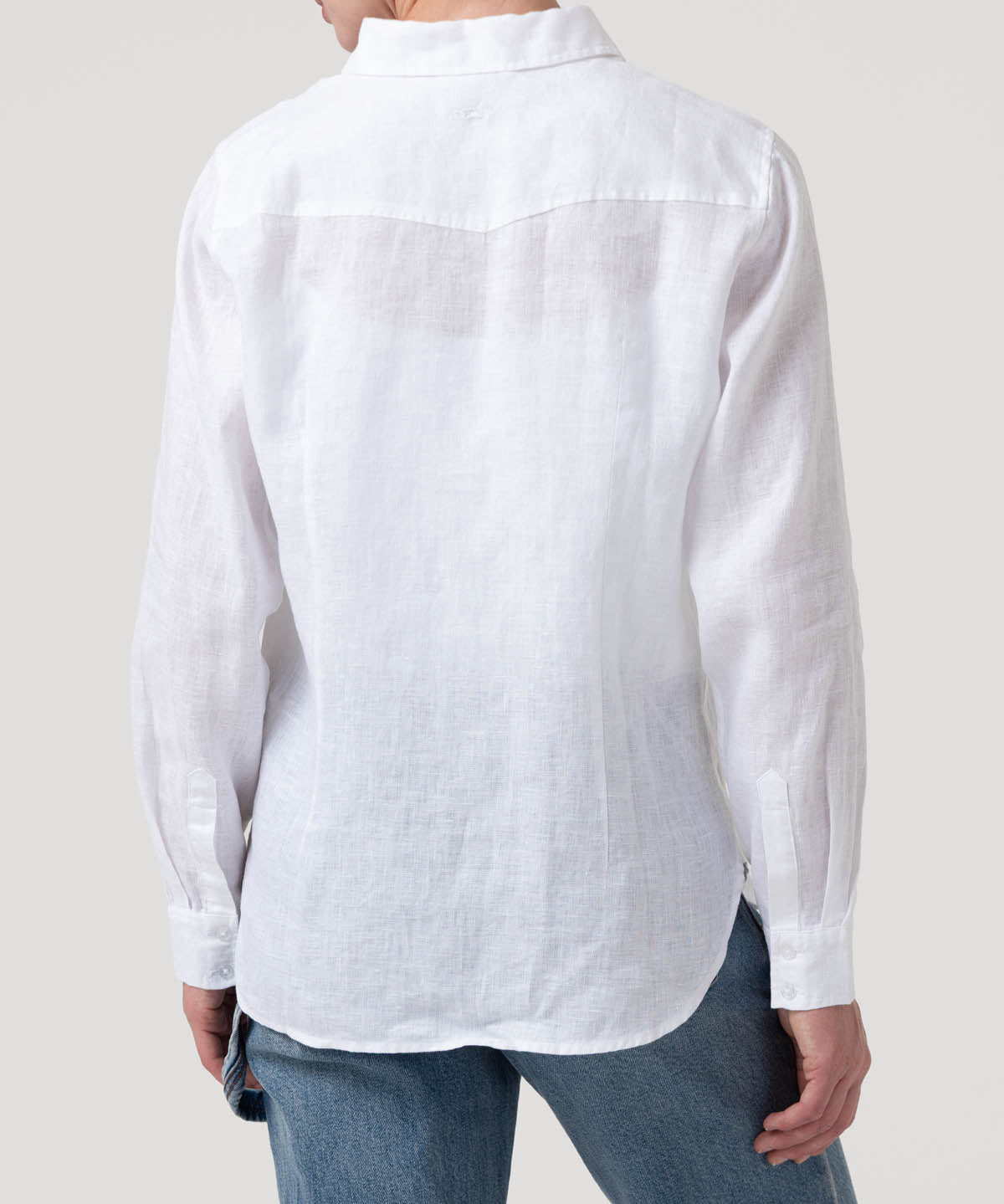 Blusa Lino Orgánico Mujer Lirio Blanco Rockford