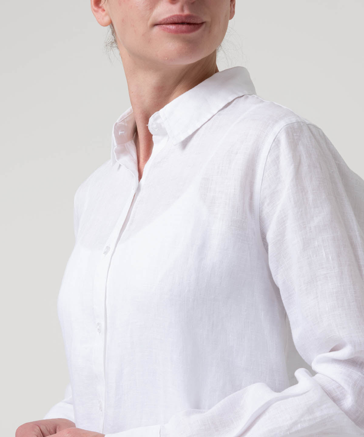Blusa Lino Orgánico Mujer Lirio Blanco Rockford