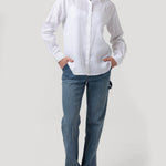 Blusa Lino Orgánico Mujer Lirio Blanco Rockford
