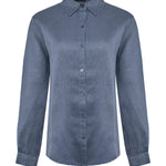 Blusa Lino Orgánico Mujer Lirio Azul Rockford