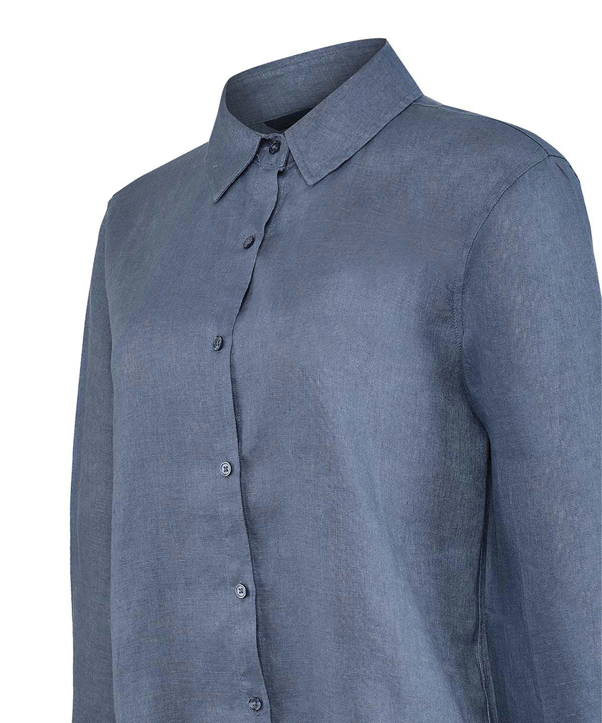 Blusa Lino Orgánico Mujer Lirio Azul Rockford