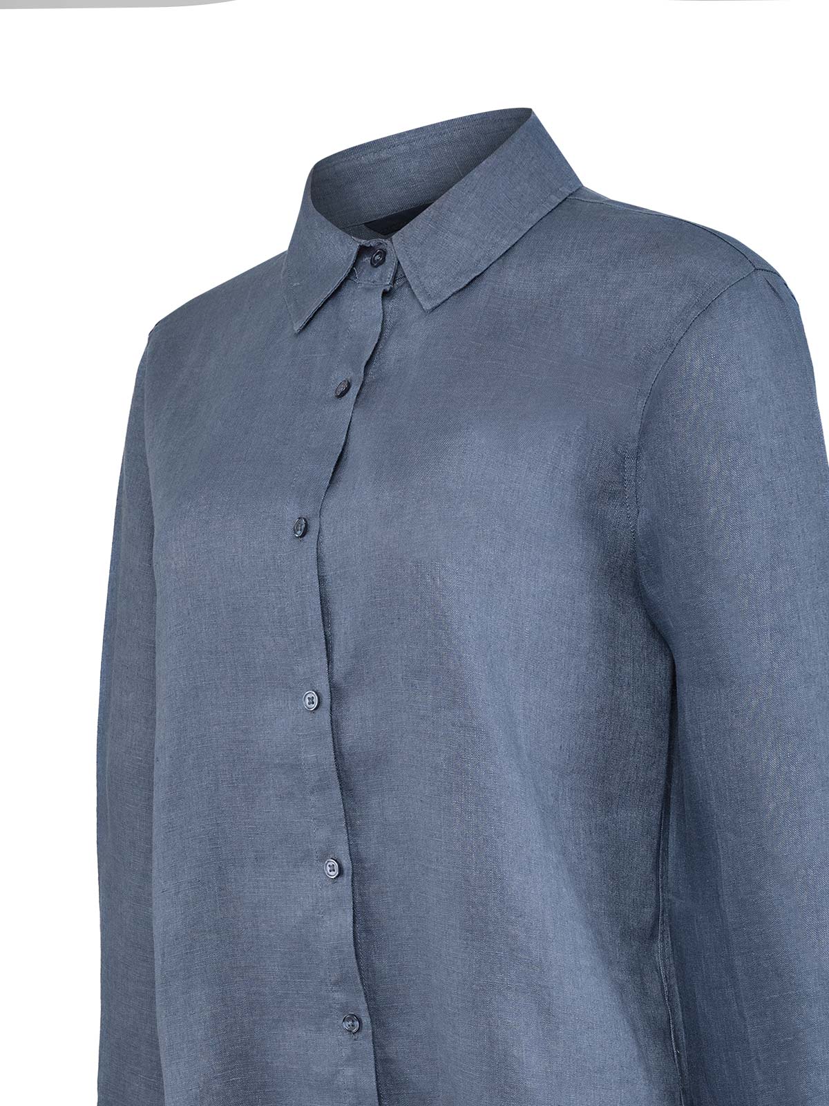 Blusa Lino Orgánico Mujer Lirio Azul Rockford