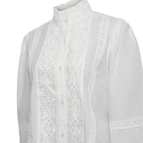 Blusa Algodón Orgánico Mujer Camelia Blanco Rockford