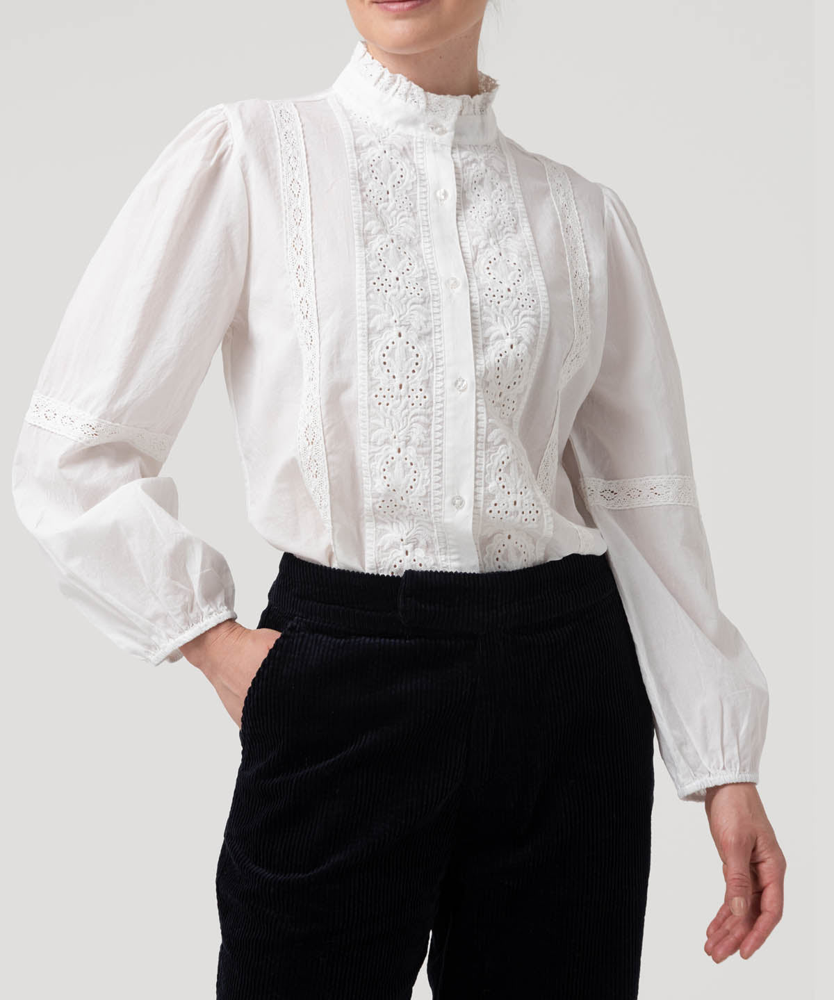 Blusa Algodón Orgánico Mujer Camelia Blanco Rockford