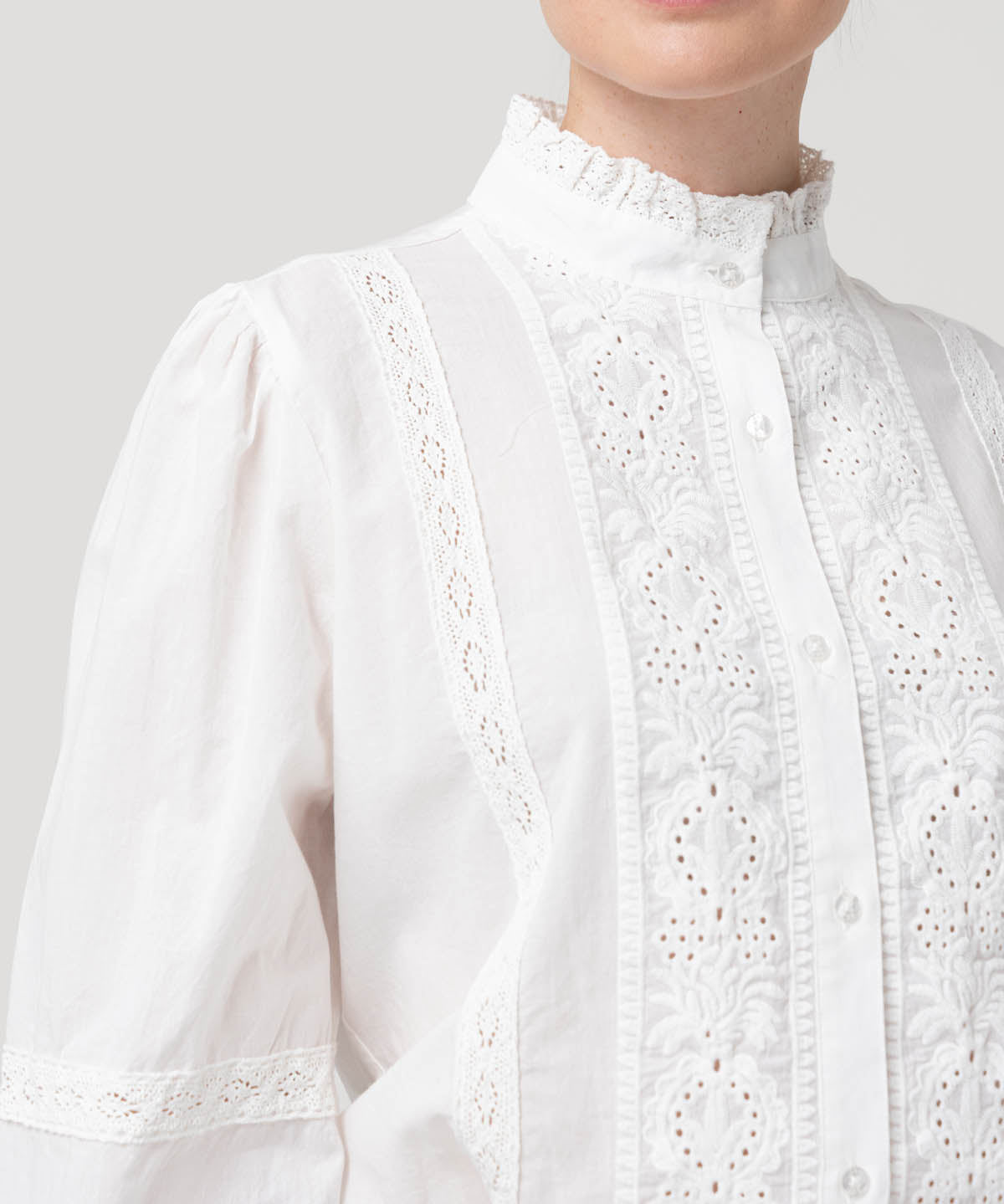 Blusa Algodón Orgánico Mujer Camelia Blanco Rockford