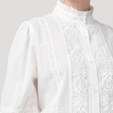 Blusa Algodón Orgánico Mujer Camelia Blanco Rockford