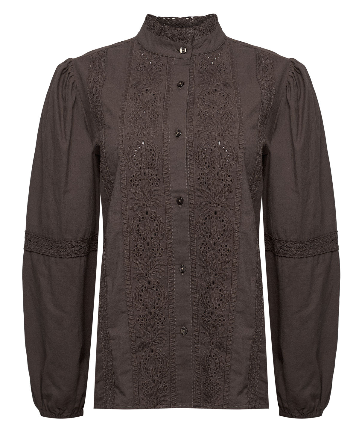 Blusa Algodón Orgánico Mujer Camelia Café Rockford