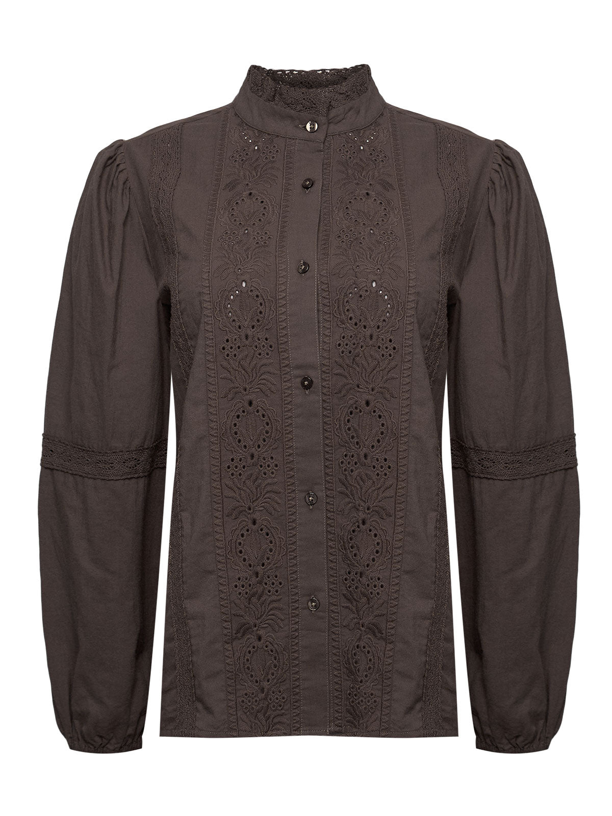 Blusa Algodón Orgánico Mujer Camelia Café Rockford