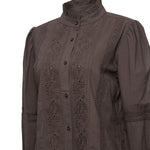 Blusa Algodón Orgánico Mujer Camelia Café Rockford