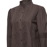 Blusa Algodón Orgánico Mujer Camelia Café Rockford