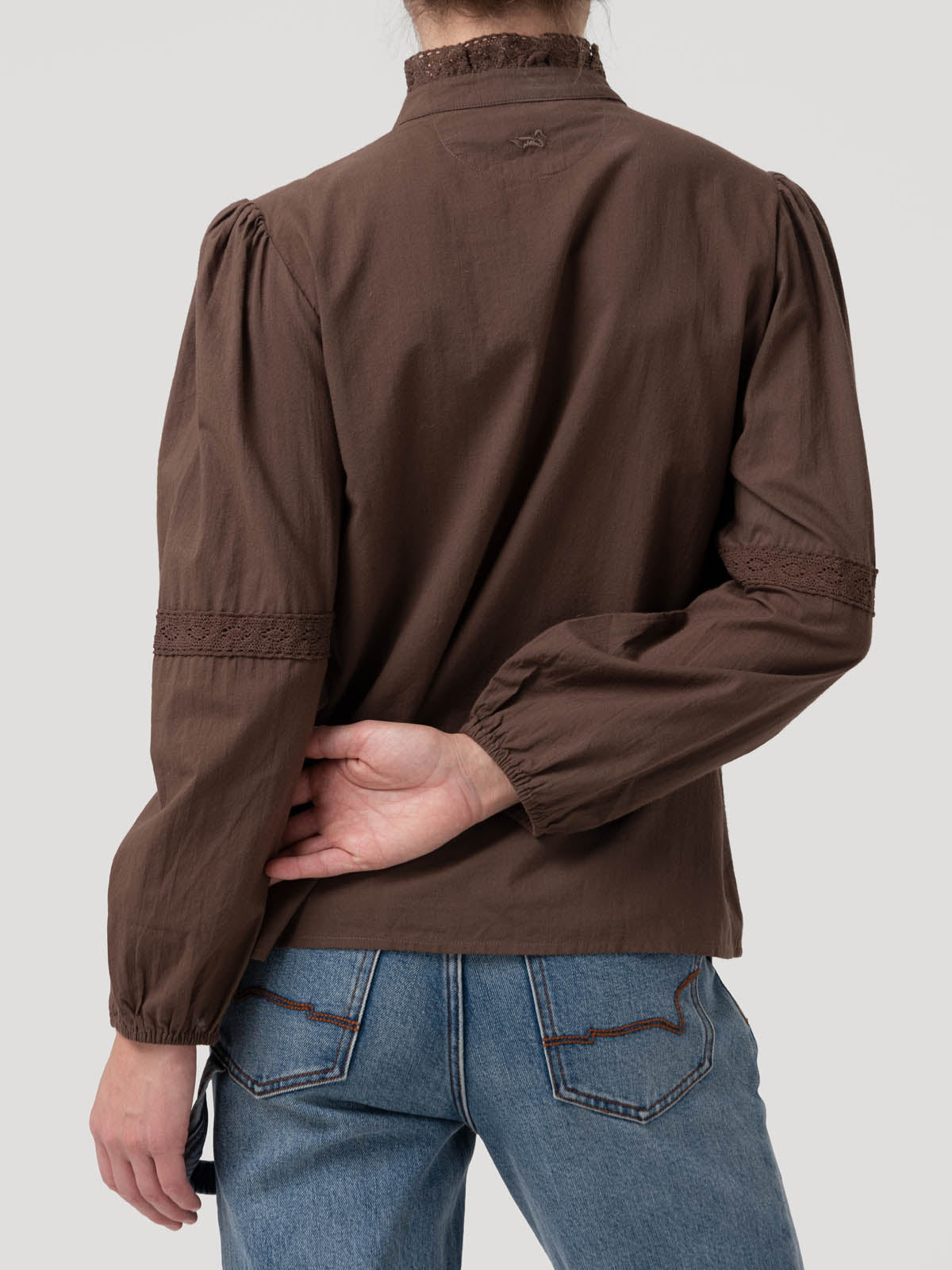 Blusa Algodón Orgánico Mujer Camelia Café Rockford