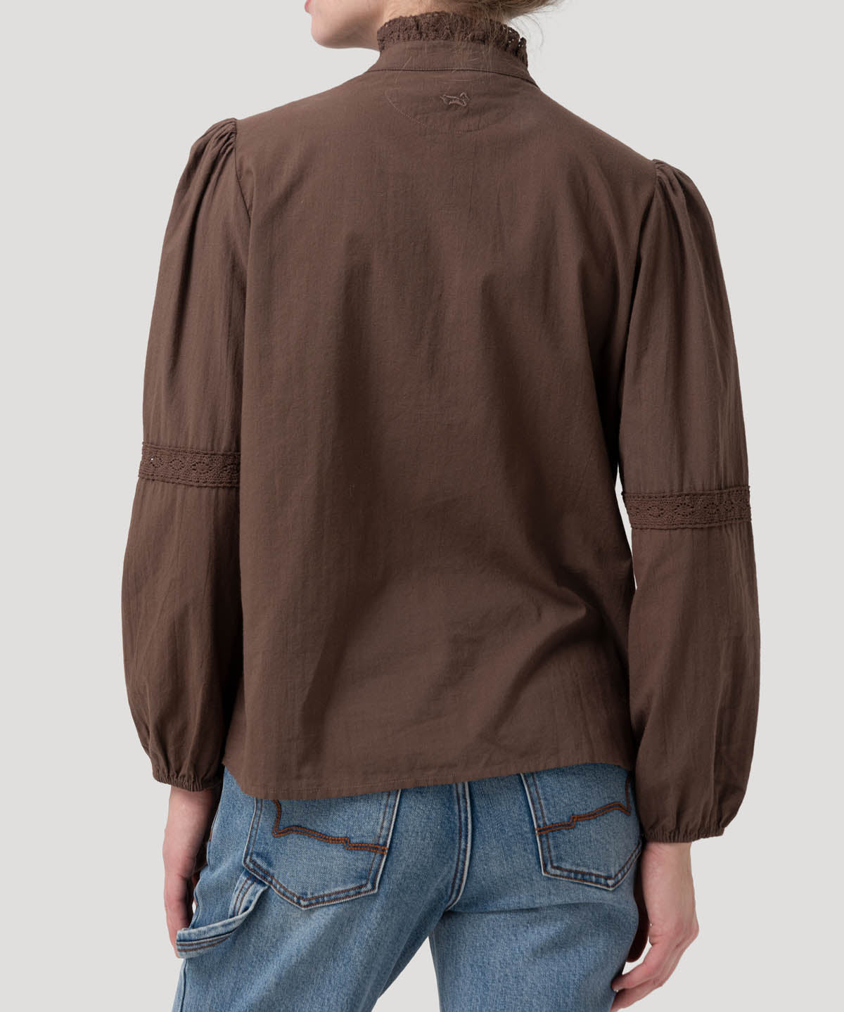 Blusa Algodón Orgánico Mujer Camelia Café Rockford