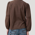 Blusa Algodón Orgánico Mujer Camelia Café Rockford