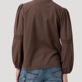 Blusa Algodón Orgánico Mujer Camelia Café Rockford