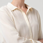 Blusa Seda Mujer Rose Blanco Rockford