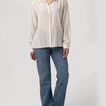 Blusa Seda Mujer Rose Blanco Rockford
