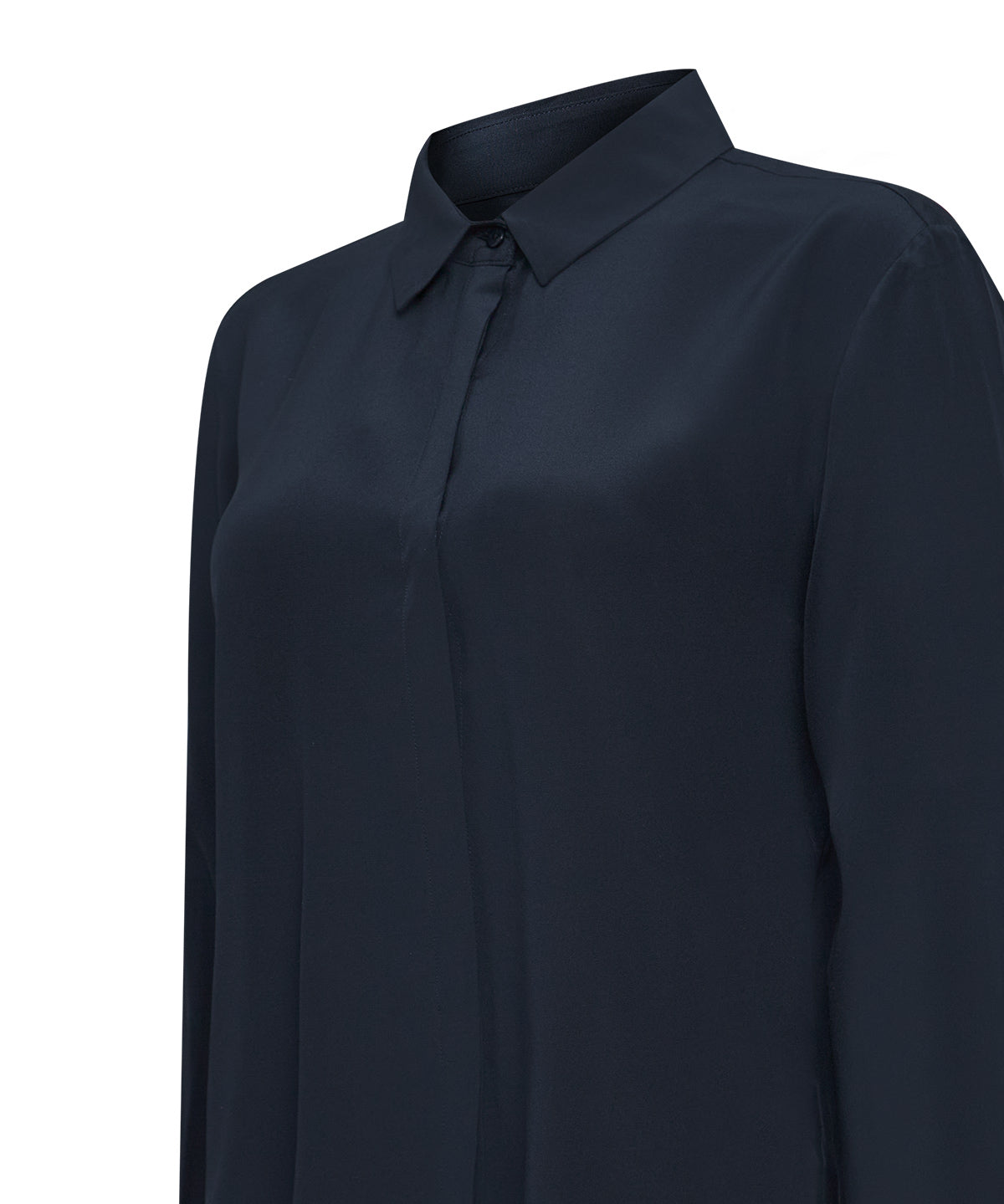 Blusa Seda Mujer Rose Azul Rockford