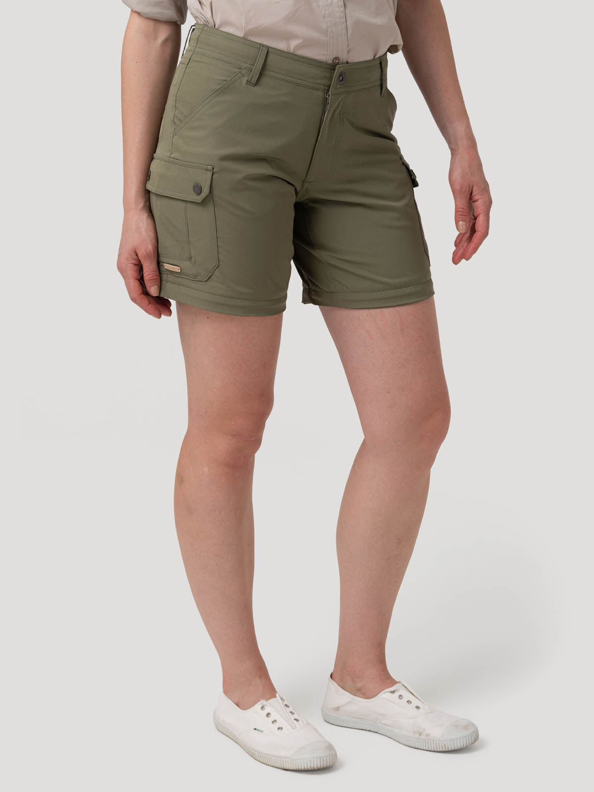 Pantalón Poliéster Reciclado Mujer Desmontable Verde Rockford