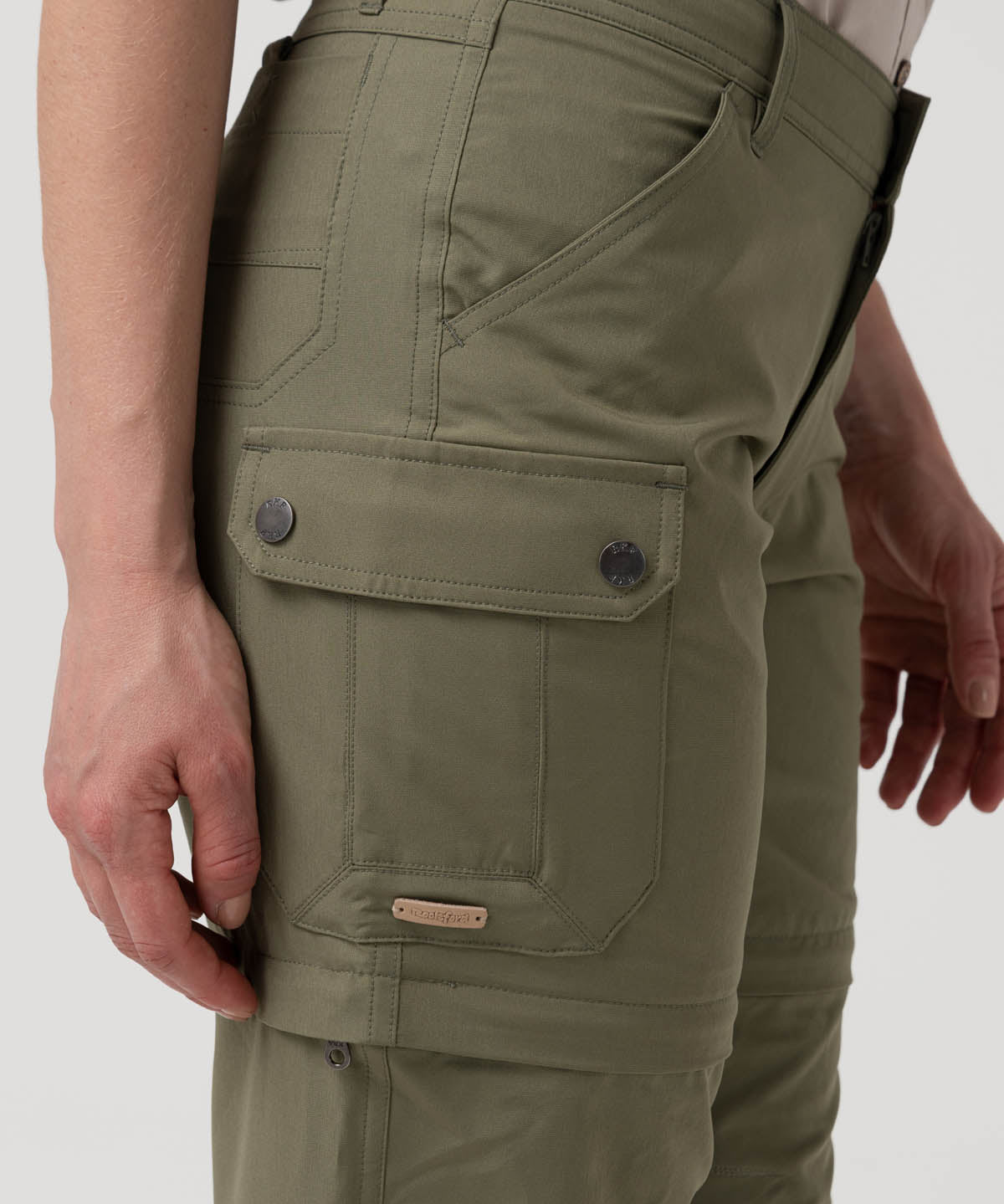 Pantalón Poliéster Reciclado Mujer Desmontable Verde Rockford