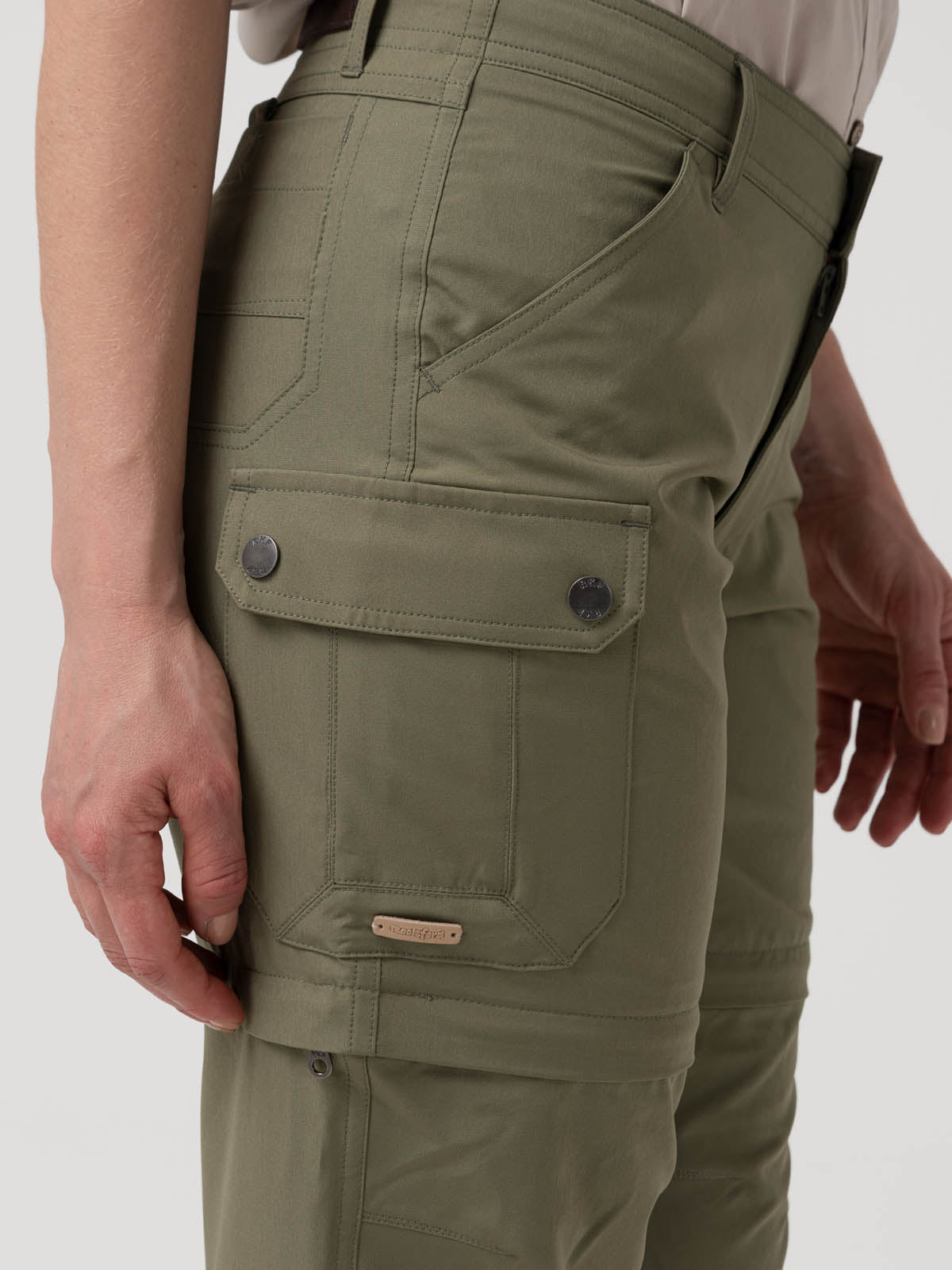 Pantalón Poliéster Reciclado Mujer Desmontable Verde Rockford