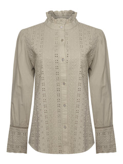 Blusa Algodón Orgánico Mujer Petunia Café Rockford