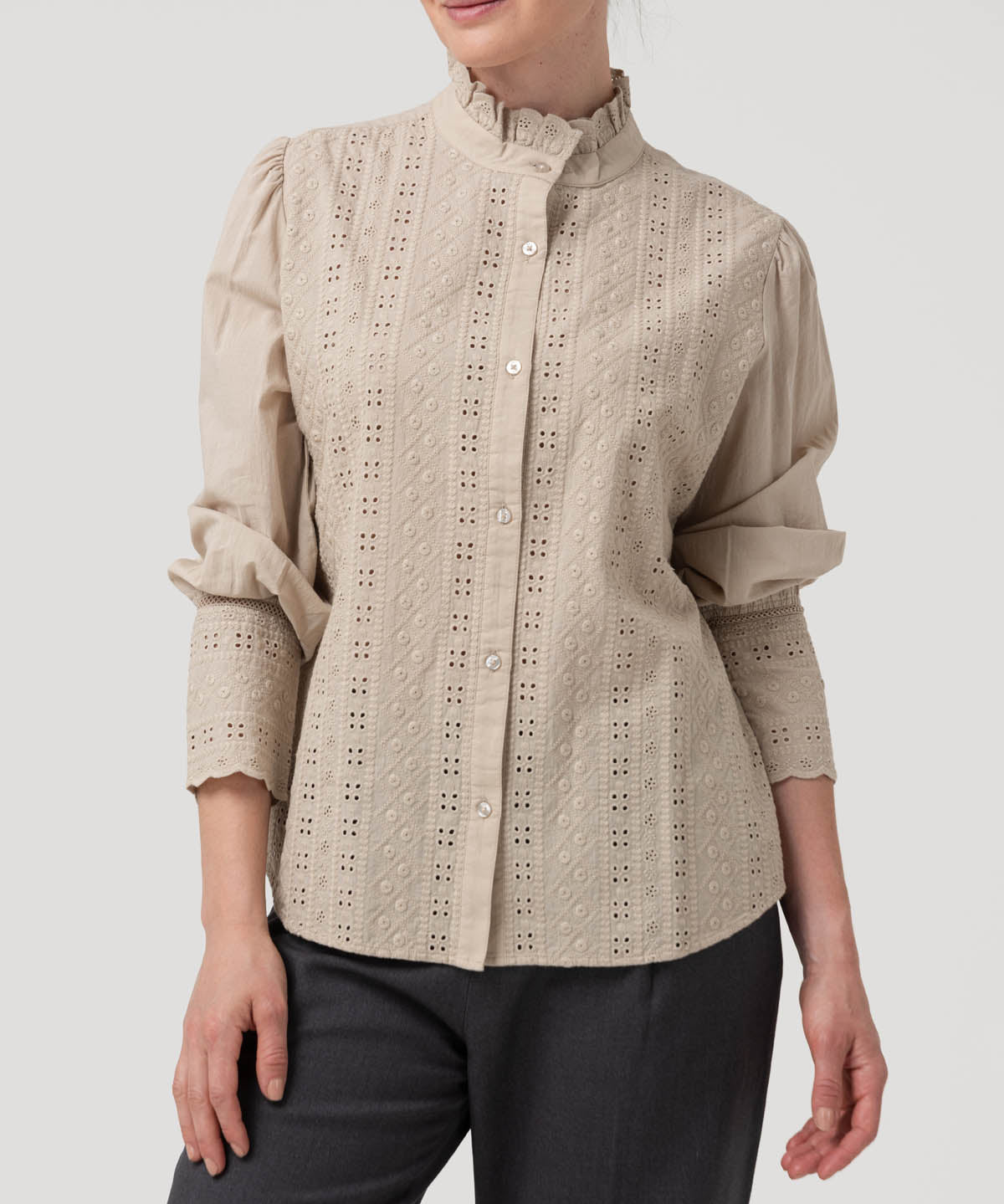 Blusa Algodón Orgánico Mujer Petunia Café Rockford
