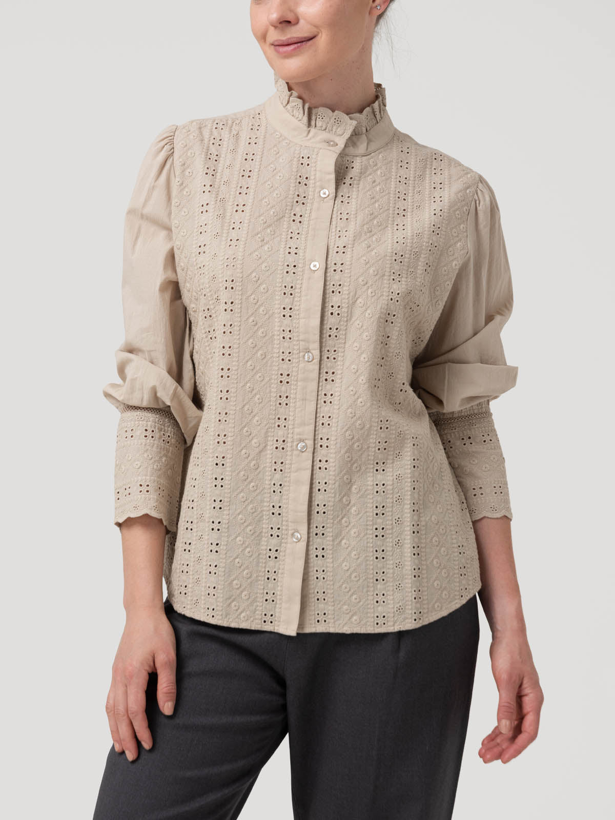 Blusa Algodón Orgánico Mujer Petunia Café Rockford