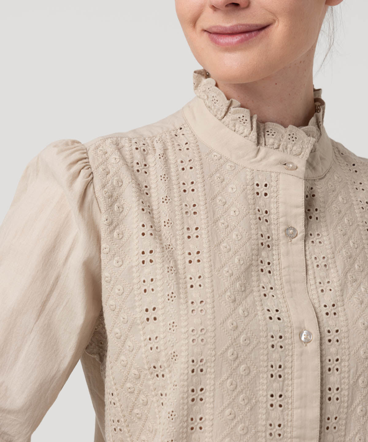 Blusa Algodón Orgánico Mujer Petunia Café Rockford