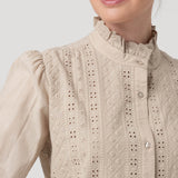 Blusa Algodón Orgánico Mujer Petunia Café Rockford