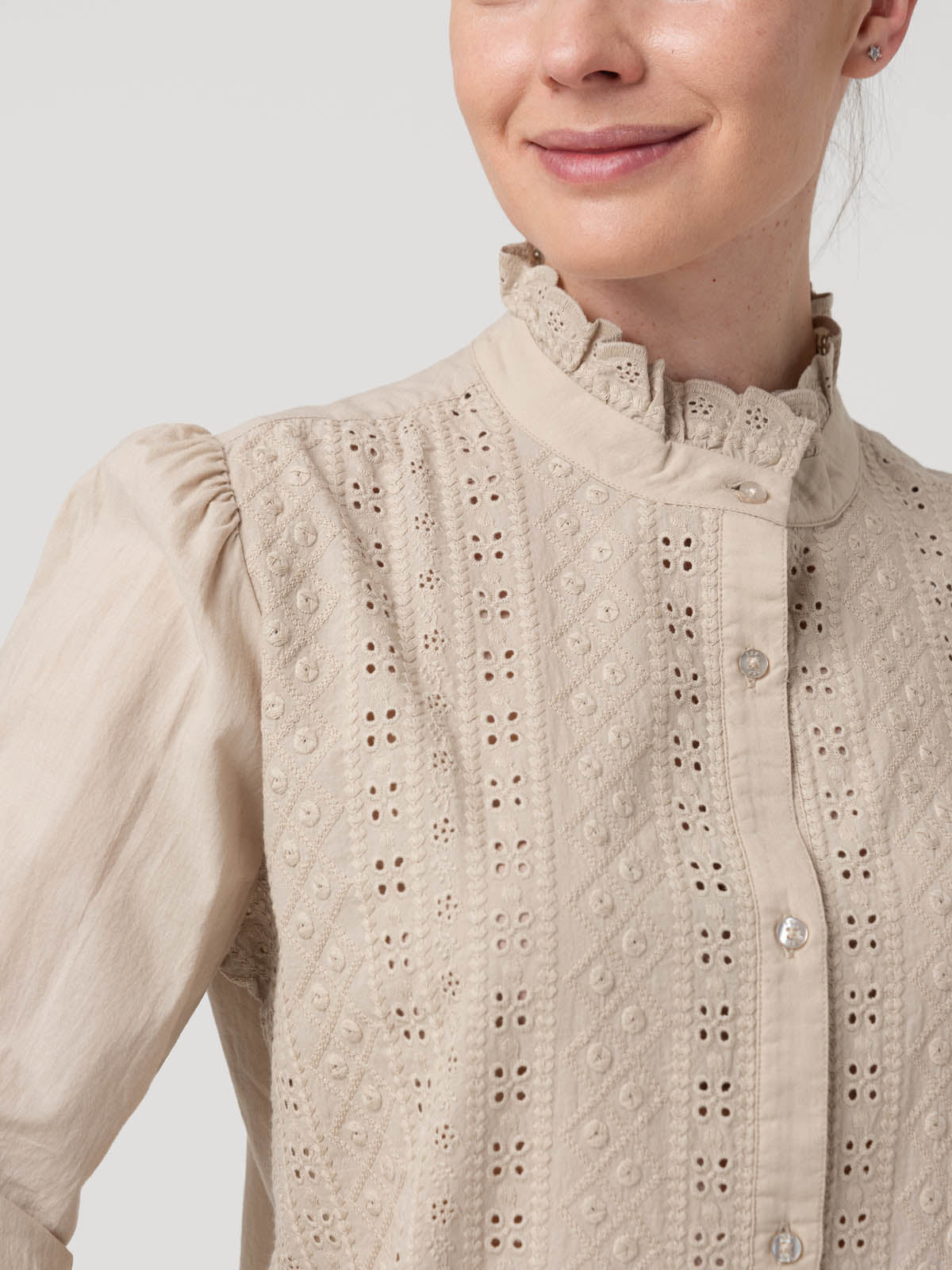 Blusa Algodón Orgánico Mujer Petunia Café Rockford