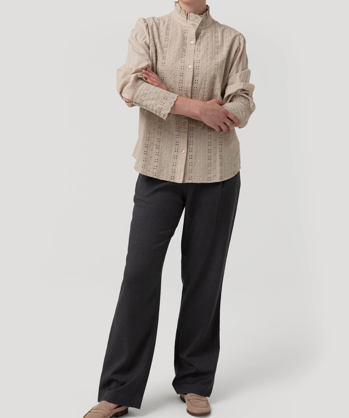 Blusa Algodón Orgánico Mujer Petunia Café Rockford