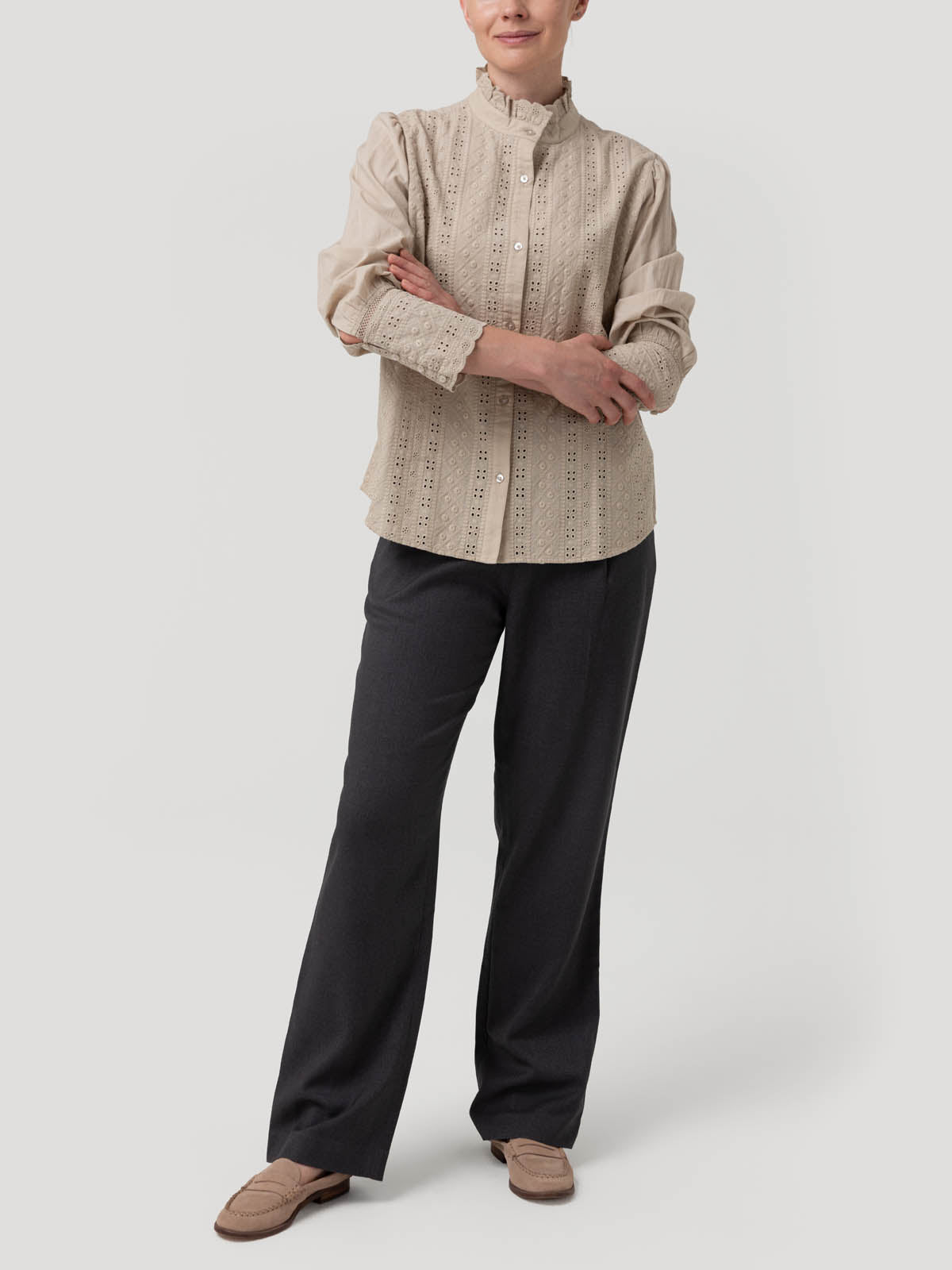 Blusa Algodón Orgánico Mujer Petunia Café Rockford