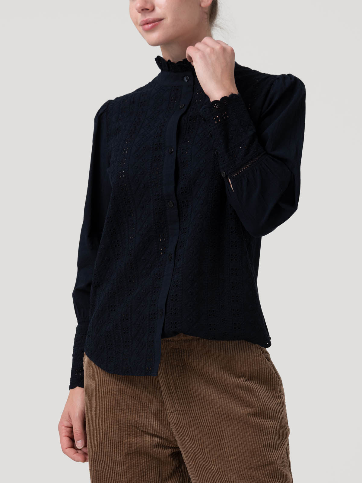 Blusa Algodón Orgánico Mujer Petunia Azul Rockford